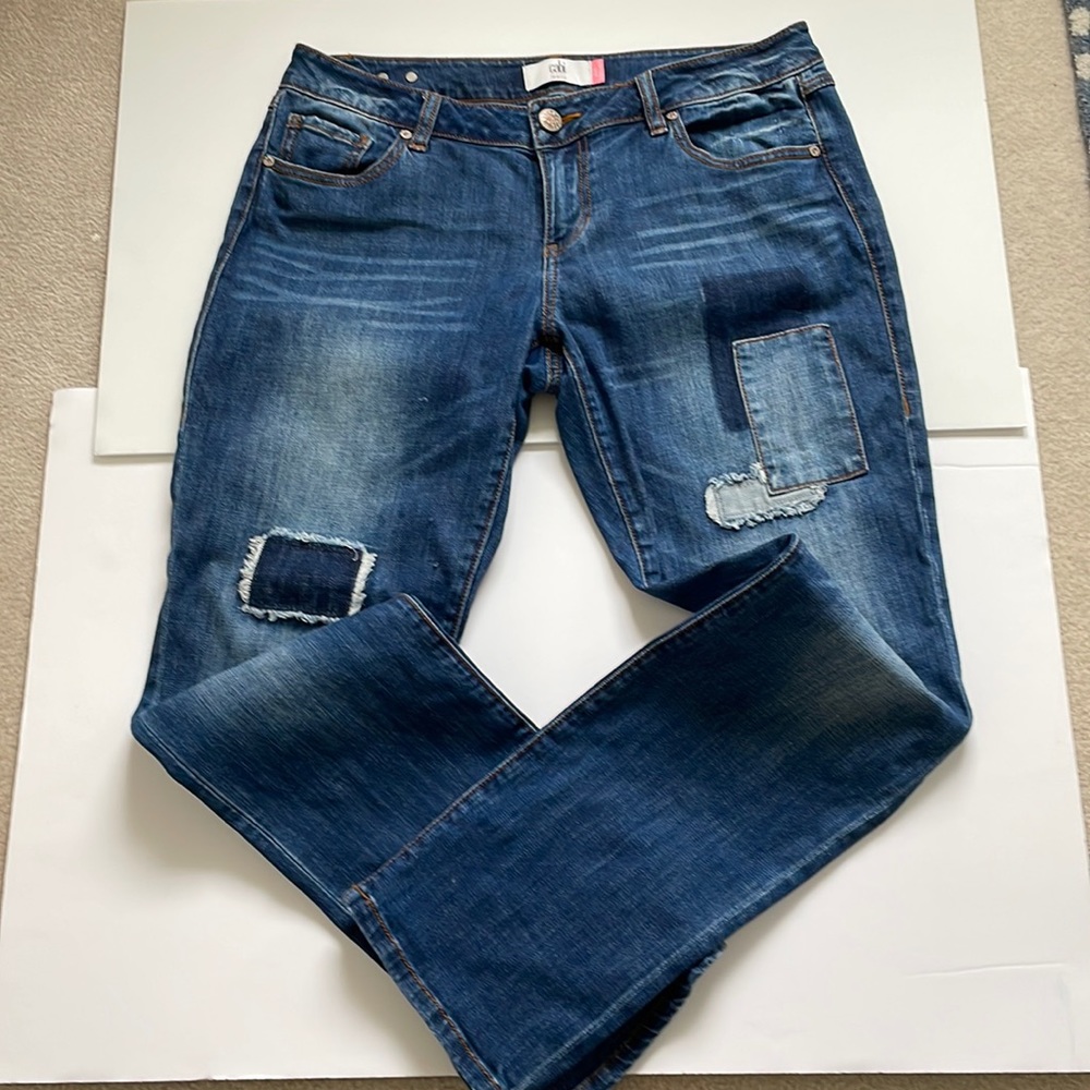 CABi Patchwork slim boyfriend jean #5308